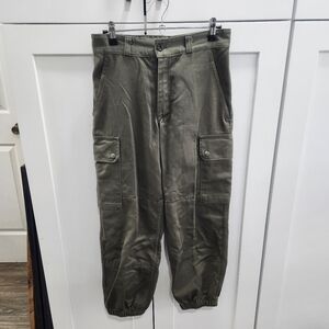Vintage Late 80s Paul Boye Dark Green Army Military Cargo Pants